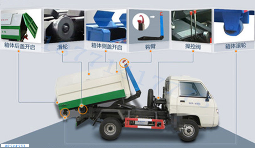 國(guó)六長(zhǎng)安3方勾臂車結(jié)構(gòu)配置