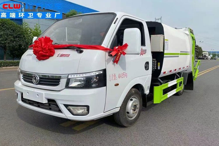 東風藍牌壓縮垃圾車整車高度低于2.2米外形小能進地下室